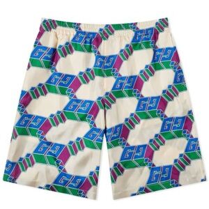 Gucci, 3-D monogram silk twin shorts size 52/large made in
Italy